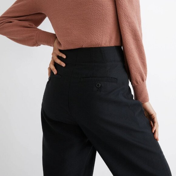 Madewell Side-Button Tapered Crop Pants Style#NC374 Size 4 - Picture 15 of 16